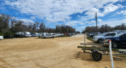 The RV park at Bull Creek Fish Camp. Soon all these people will have a restaurant again there. (© FlaglerLive)