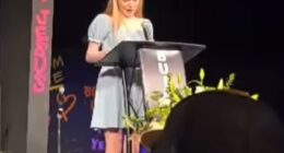 Sarah Grace Patrick, 17, delivered a tearful eulogy at a church service in Georgia for her mother Kristin and stepfather James Brock, only to be charged with their murders months later