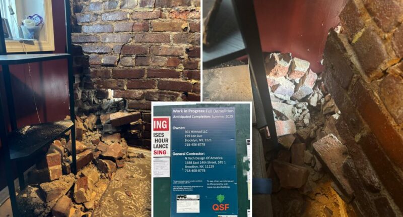 Construction crew accidentally blasts through living room wall of NYC couple’s apartment: ‘I just saw daylight’