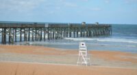 The good old days when the pier was walkable and lifeguards