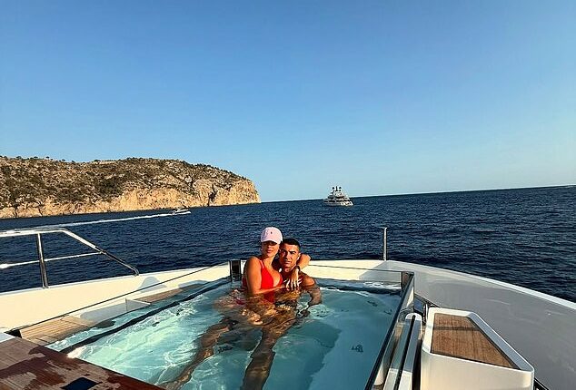 Cristiano Ronaldo 's girlfriend Georgina Rodriguez has shared a look at their lavish getaway in Mallorca after the footballer raised questions over his absence at Diogo Jota's funeral