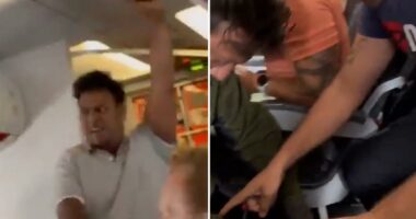 Deranged easyJet flier yells, ‘I’ve got a bomb!’ and threatens Trump before hero passengers tackle him