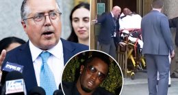 Diddy’s lawyer rushes to save seizing civilian with blood ‘pouring from his mouth’ following trial verdict