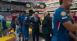 Chelsea youngster Tyrique George appeared more than happy to pass up a handshake from Donald Trump