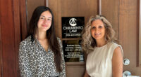 Alaria Krivoshey, left, with her Take Stock in Children mentor, Diane Vidal. (Chiumento Law)