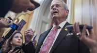 Rep. Ralph Norman, R-S.C., a member of the conservative House Freedom Caucus, speaks to reporters following his White House meeting as Republicans work to push President Donald Trump's signature bill of tax breaks and spending cuts across the finish line even as conservative and moderate GOP holdouts slow that effort, at the Capitol in Washington, Wednesday, July 2, 2025