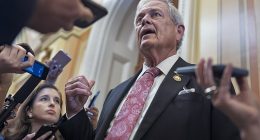 Rep. Ralph Norman, R-S.C., a member of the conservative House Freedom Caucus, speaks to reporters following his White House meeting as Republicans work to push President Donald Trump's signature bill of tax breaks and spending cuts across the finish line even as conservative and moderate GOP holdouts slow that effort, at the Capitol in Washington, Wednesday, July 2, 2025