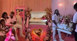 Family hold touching funeral for their pet dog