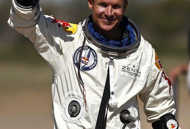Felix Baumgartner, of Austria, has died in a paragliding crash (pictured in 2012 after jumping from space)