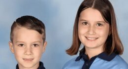Pictured are the missing children, last seen on the Gold Coast about 8.50am on Friday