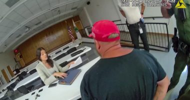 Gregory Alllen Smith being read his charges at his place of work on Friday. (FCSO)
