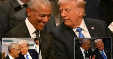 Here’s what Trump and Obama laughed and talked about at Jimmy Carter’s funeral, new book reveals