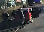 Horror as gunman on electric bike forces taxi to pull over before opening fire on passengers in terrifying broad daylight attack