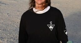 Police say Ms Wilga was travelling in this black and silver 1995 Mitsubishi Delica van with WA licence plates 1HDS330 (pictured) and a distinctive rooftop tent