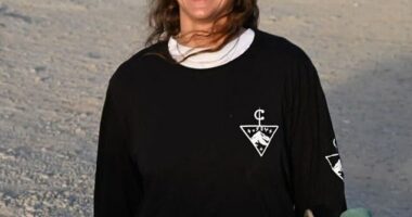 Police say Ms Wilga was travelling in this black and silver 1995 Mitsubishi Delica van with WA licence plates 1HDS330 (pictured) and a distinctive rooftop tent