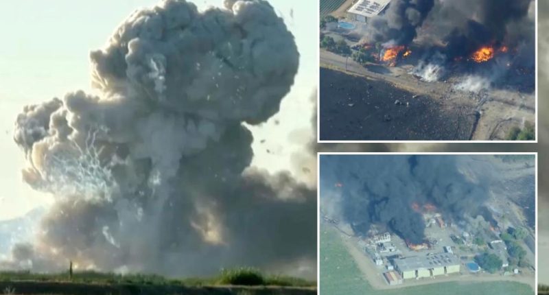 Human remains found at California fireworks warehouse where 7 went missing after explosion, massive blaze