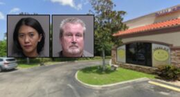Husband blamed wife being a 'new mother' for leaving baby alone in car so they could drink inside bar, authorities say