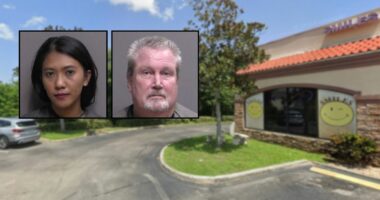 Husband blamed wife being a 'new mother' for leaving baby alone in car so they could drink inside bar, authorities say