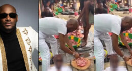 “Is This Not 2Baba?”- Man Reacts To Video Of 2Baba’s Lookalike Butchering Meat