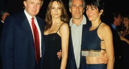 Donald and Melania Trump with Jeffrey Epstein and Ghislaine Maxwell at Mar-a-Lago in 2000