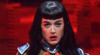 Katy Perry desperately clings on as prop malfunctions mid-air during gig leaving audience terrified