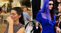 Kendall Jenner takes a shot while balancing $75K handbag on her head after attending ‘tone-deaf’ Bezos wedding