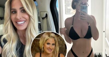 Kim Zolciak flaunts her body in a tiny bikini after revealing every plastic surgery procedure she’s had done
