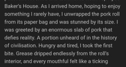 The store manager at Top Ryde Baker's House said the one star review would bring their overall rating down, even if 'Edmund' had been joking about the $7,000 fine