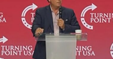 Tucker Carlson, 56, made the comments at TPUSA's Student Action Summit in Tampa Friday, accusing the Trump administration of failing to deliver on campaign promises