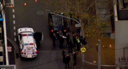 A man has reportedly been stabbed by another man outside Moonee Ponds Central in Melbourne