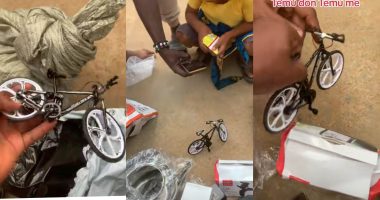 Man rants as online store delivers miniature bicycle