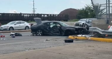 Man wanted for felony drug warrant in Illinois injured in crash during pursuit in Hammond: Sheriff