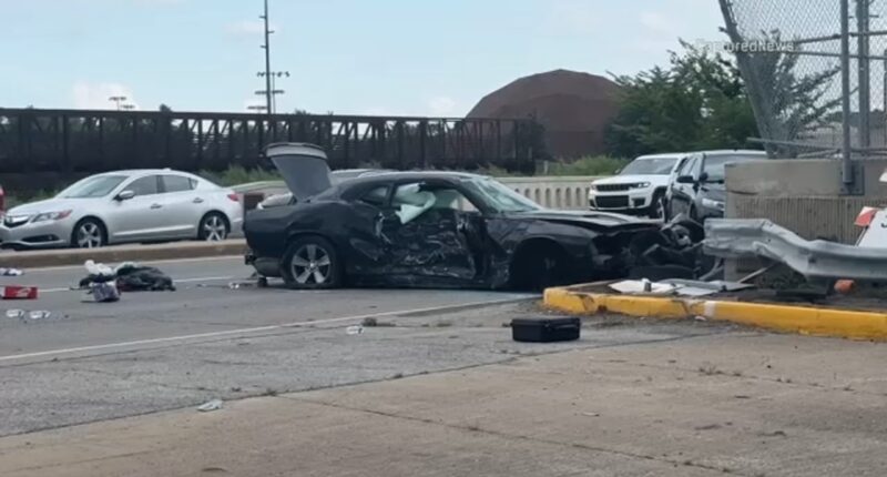 Man wanted for felony drug warrant in Illinois injured in crash during pursuit in Hammond: Sheriff