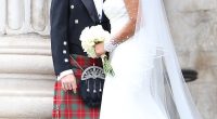 Mel B was every inch the blushing bride as she shared a kiss with new husband Rory McPhee after they married at St Paul's Cathedral in London on Saturday