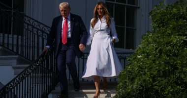 Melania Trump Confuses Fourth Of July For Christmas With Her Candy Cane-Inspired Outfit