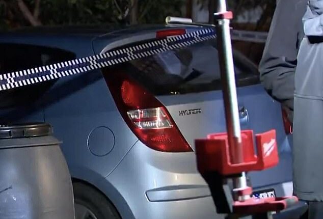 Police taped off the crime scene after shooting a man dead in Melbourne's east