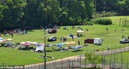 Four people were injured in a shooting at a class reunion picnic outside the Tyner Community Center in Chattanooga, Tennessee