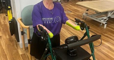 Kim Smith is now a quadruple amputee after a urinary tract infection went untreated for too long and she developed sepsis