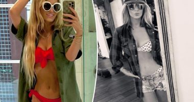 Newly-single Jessica Simpson flaunts 100-pound weight loss in fiery red bikini