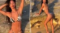 Nicole Scherzinger, 47, sizzles in animal-print bikini: ‘Hot AF!’