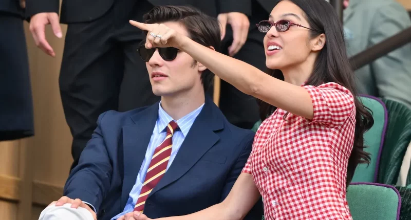 Olivia Rodrigo Is Gorgeous in Gingham at Wimbledon With Boyfriend Louis Partridge