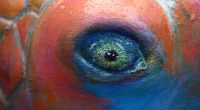 A detail from a sea turtle sculpture sponsored by the Palm Coast Arts Foundation.