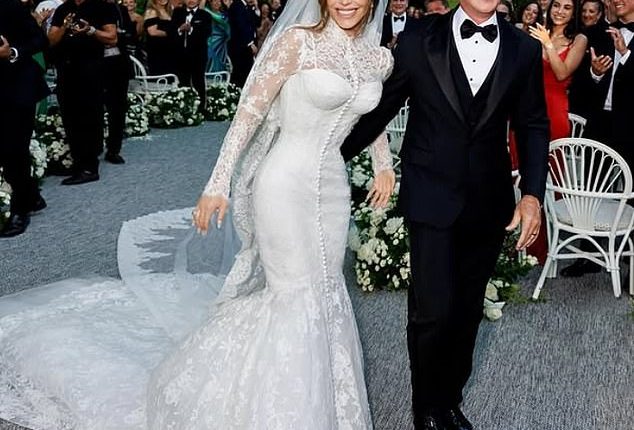 One of Lauren Sanchez's wedding outfits has reportedly been stolen by an elegantly dressed party crasher just days after she tied the knot in extravagant three day celebrations in Venice