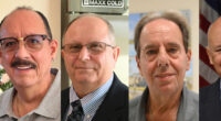 The five Charter Review Committee members the Palm Coast City Council appointed today. (© FlaglerLive and Palm Coast video)