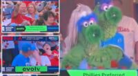 Phillie Phanatic hilariously recreates viral Coldplay kiss cam scandal