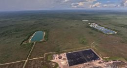 New construction at the Dade-Collier Dade-Collier Training and Transition Airport, where the new state immigrant detention center is located, on July 5, 2025. (Photo courtesy of Friends of the Everglades/Ralph Awrood)