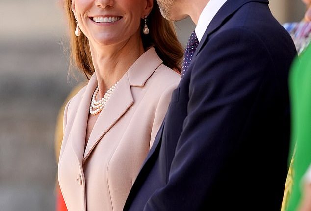 The Princess looked lovingly into her husband's eyes during today's formal proceedings