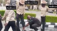 Reactions Trail Viral Clip of Natasha Commanding 2Baba to Put on Her Shoes and Hold Her Bag