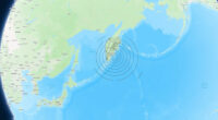 Kamchatka Krai earthquake location. USGS