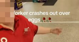 The no-nonsense Coles worker told them to check the carton of eggs before telling them to get out